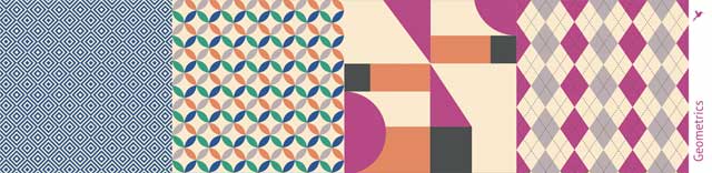 Mode-Muster Geometrien - Grafik Retro Color-Blocking Argyle